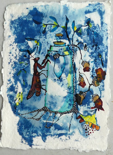 Vanité à la mante religieuse by Valentine Carre, Painting for Sale on Select