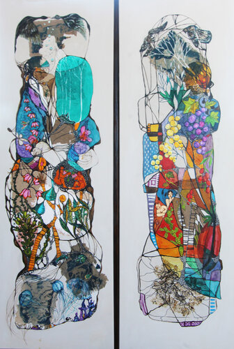 Ce qui nous sépare nous unit by Valentine Carre, Painting for Sale on Select