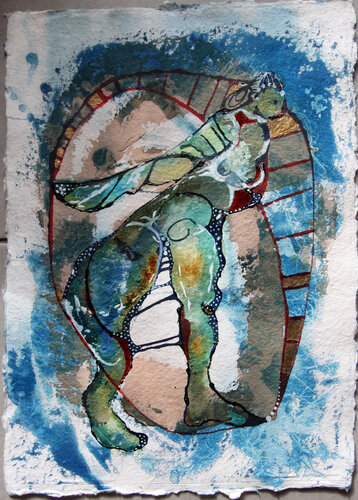 Die Libelle, ma Demoiselle by Valentine Carre, Painting for Sale on Select