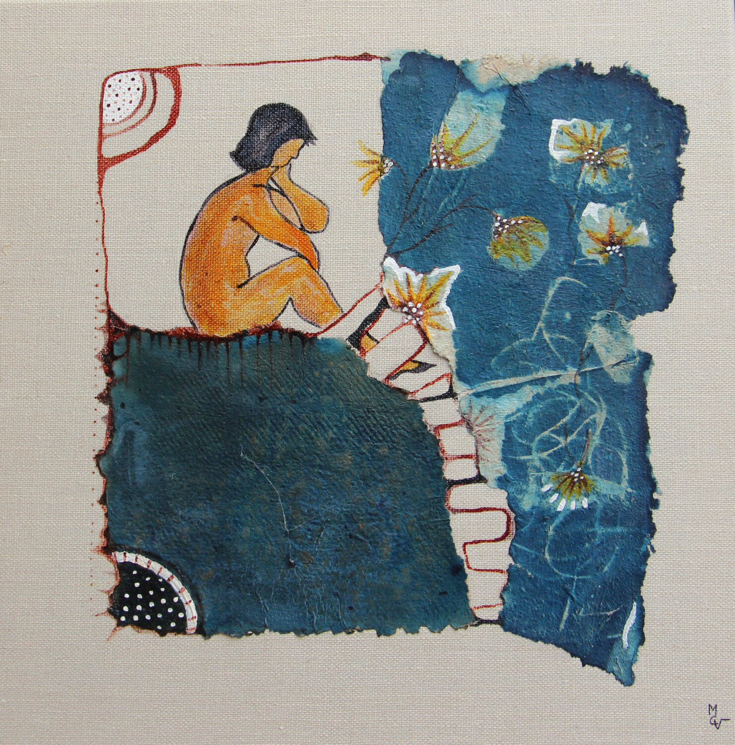 La Pensée Valentine Carre Original painting for sale
