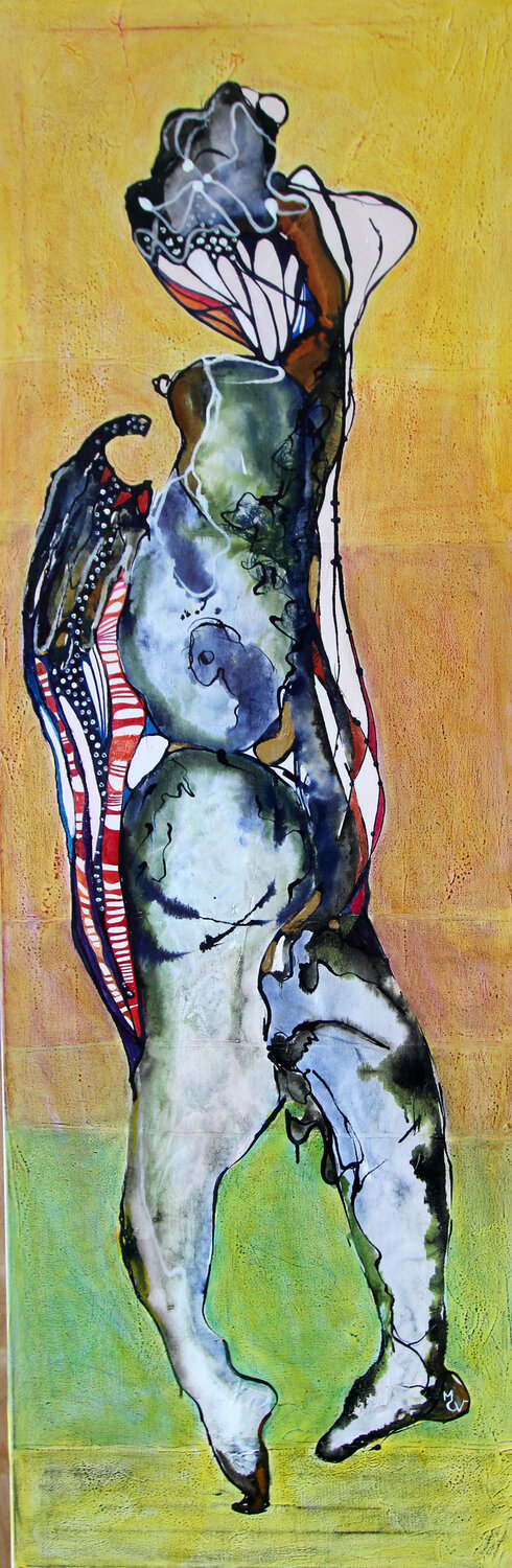 La danse de la Terre Valentine Carre Original painting for sale