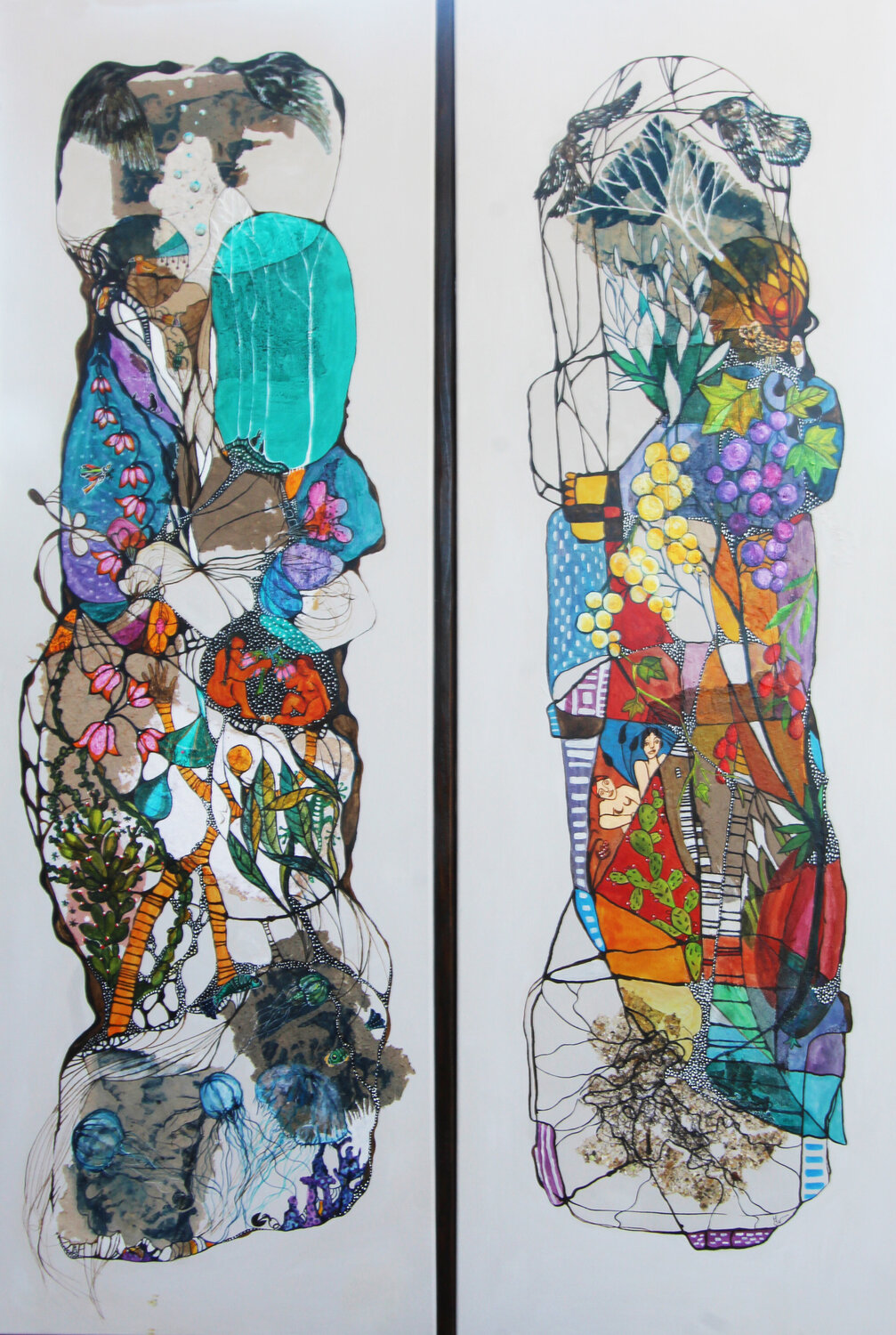 Ce qui nous sépare nous unit Valentine Carre Original painting for sale