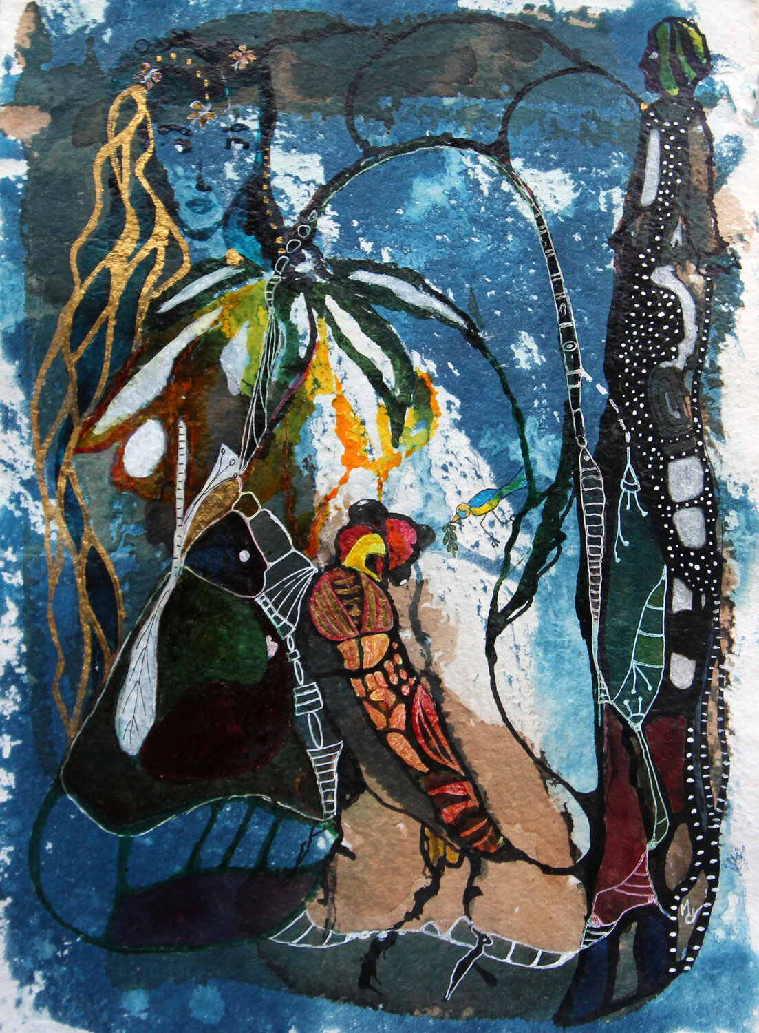 La Mauvaise conscience Valentine Carre Original painting for sale