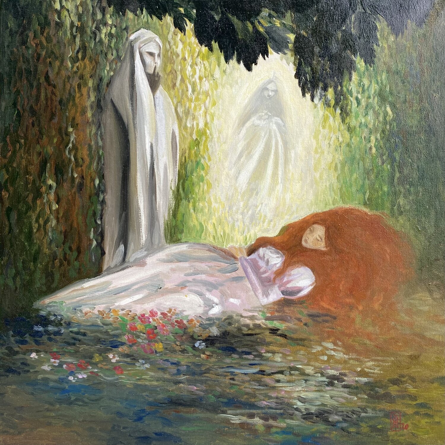 L'ÉTÉ FAISANT LA SIESTE EDITH NURLA Original painting for sale
