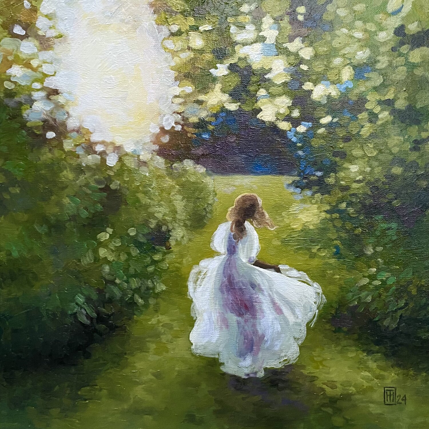 DANS LA LUMIERE EDITH NURLA Original painting for sale