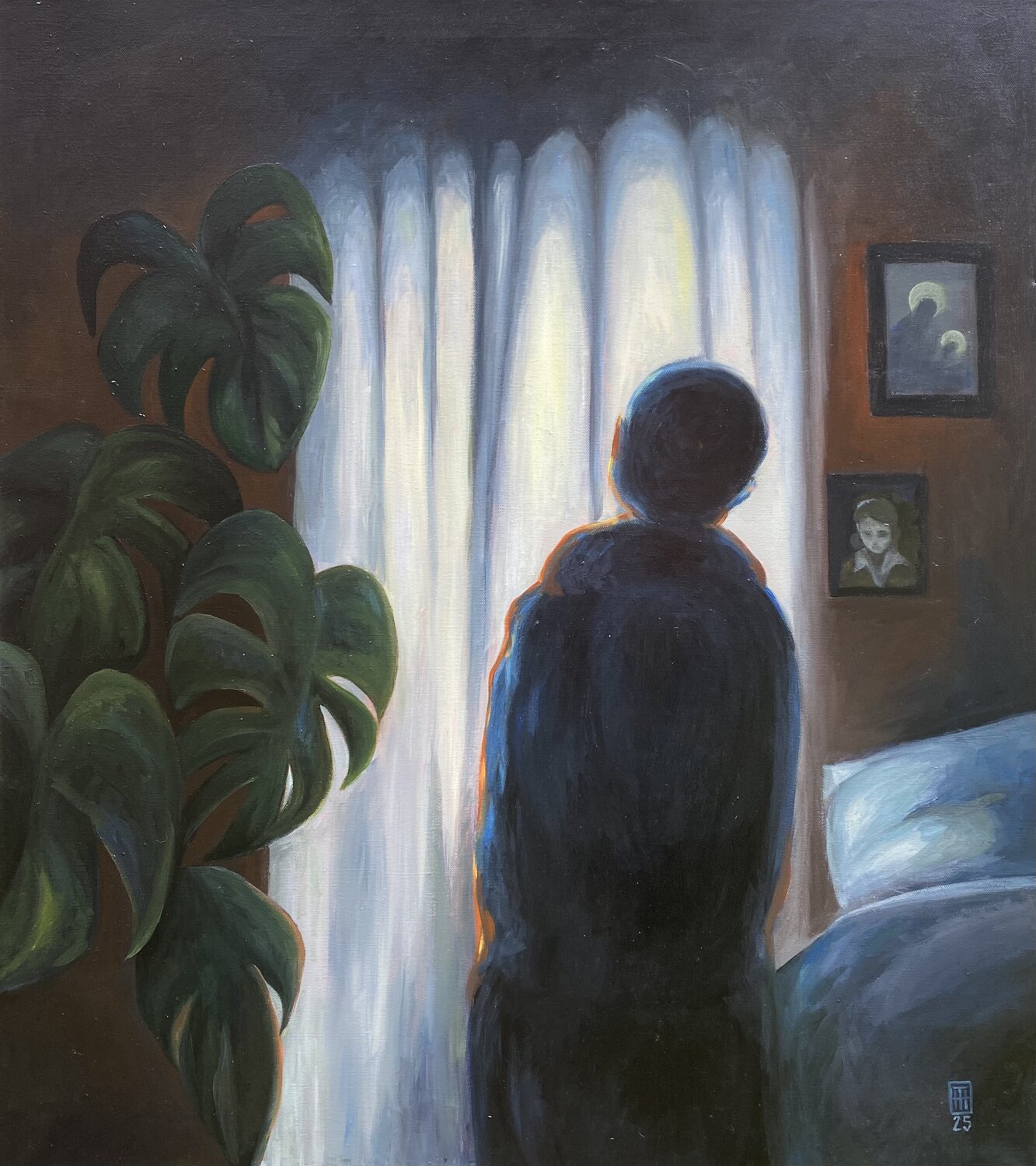 L'ENDROIT OBSCUR EDITH NURLA Original painting for sale