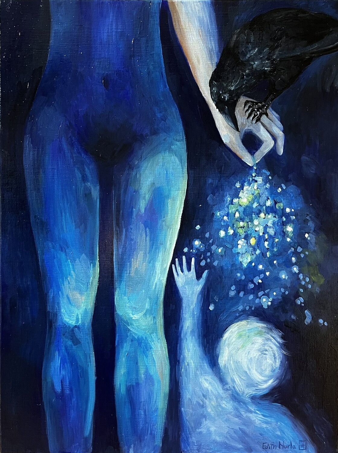 POUSSIERE DE BONHEUR EDITH NURLA Original painting for sale