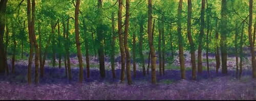 Alberi nel viola by Francesca Bolletta, Painting for Sale on Select