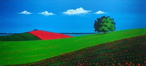 Rosso tulipano by Francesca Bolletta, Painting for Sale on Select