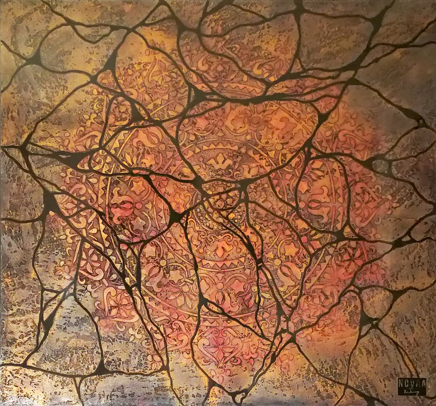 NOVAA - X  Fossilized marble, a timeless beauty Roger Wanrooij Original painting for sale