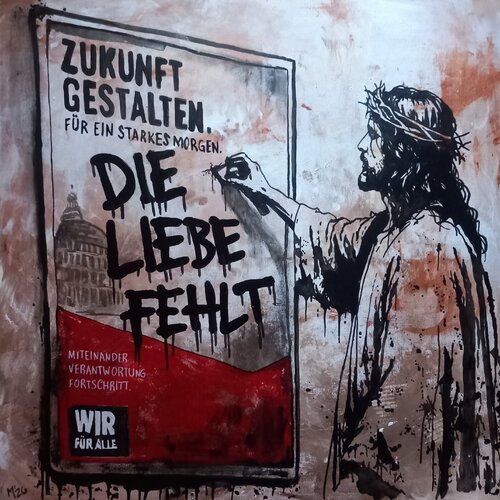 Die Liebe fehlt by Ole Müller, Painting for Sale on Select