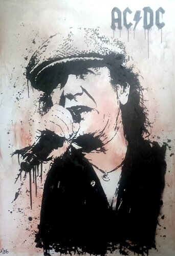 AC / DC by Ole Müller, Painting for Sale on Select