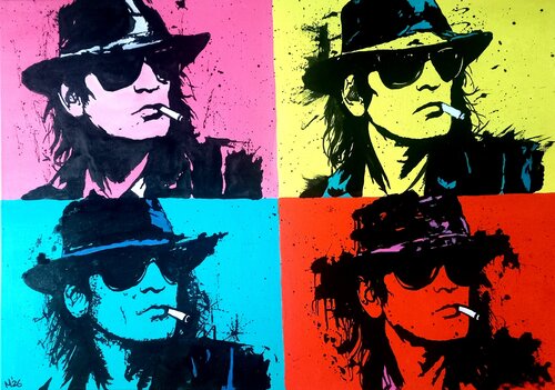 Udo Lindenberg trifft PopArt von Ole Müller, Malerei kaufen auf Select
