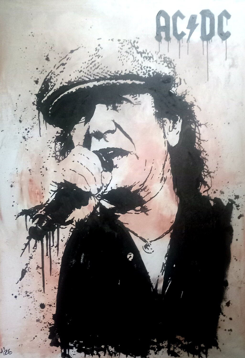 AC / DC Ole Müller Original painting for sale