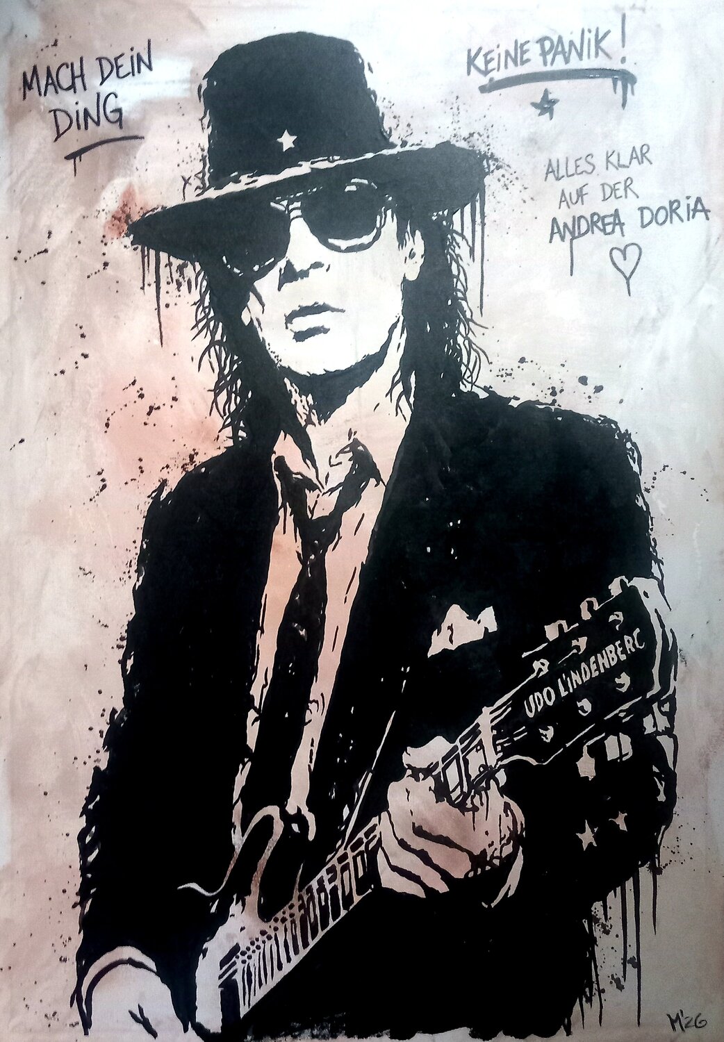Udo Lindenberg - alles klar Ole Müller Original painting for sale