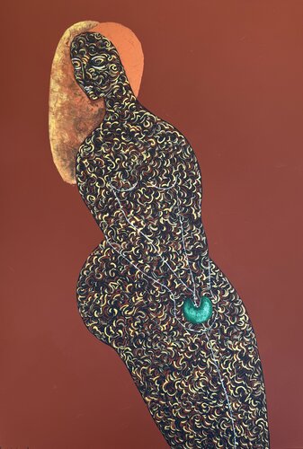 African Woman Painting Original Artwork  100x70 African Girl Art African Eve  Modern African  Contemporary Art by Nataliya Rozhdestvenskaya, Painting for Sale on Select