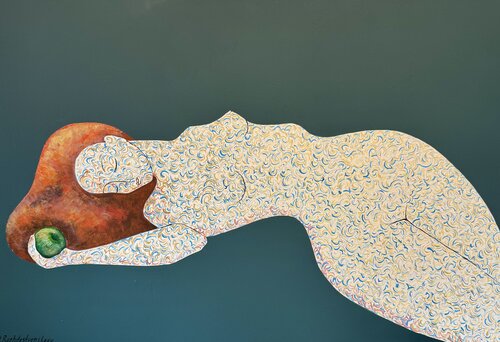 Nude Girl Painting Original Artwork  100x70 Eve Modern Contemporary Art by Nataliya Rozhdestvenskaya, Painting for Sale on Select