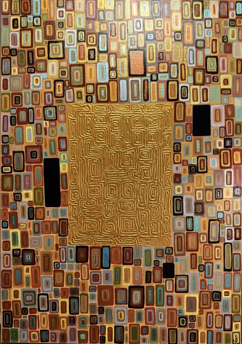 Inspired by Gustav Klimt 100x70 by Nataliya Rozhdestvenskaya, Painting for Sale on Select