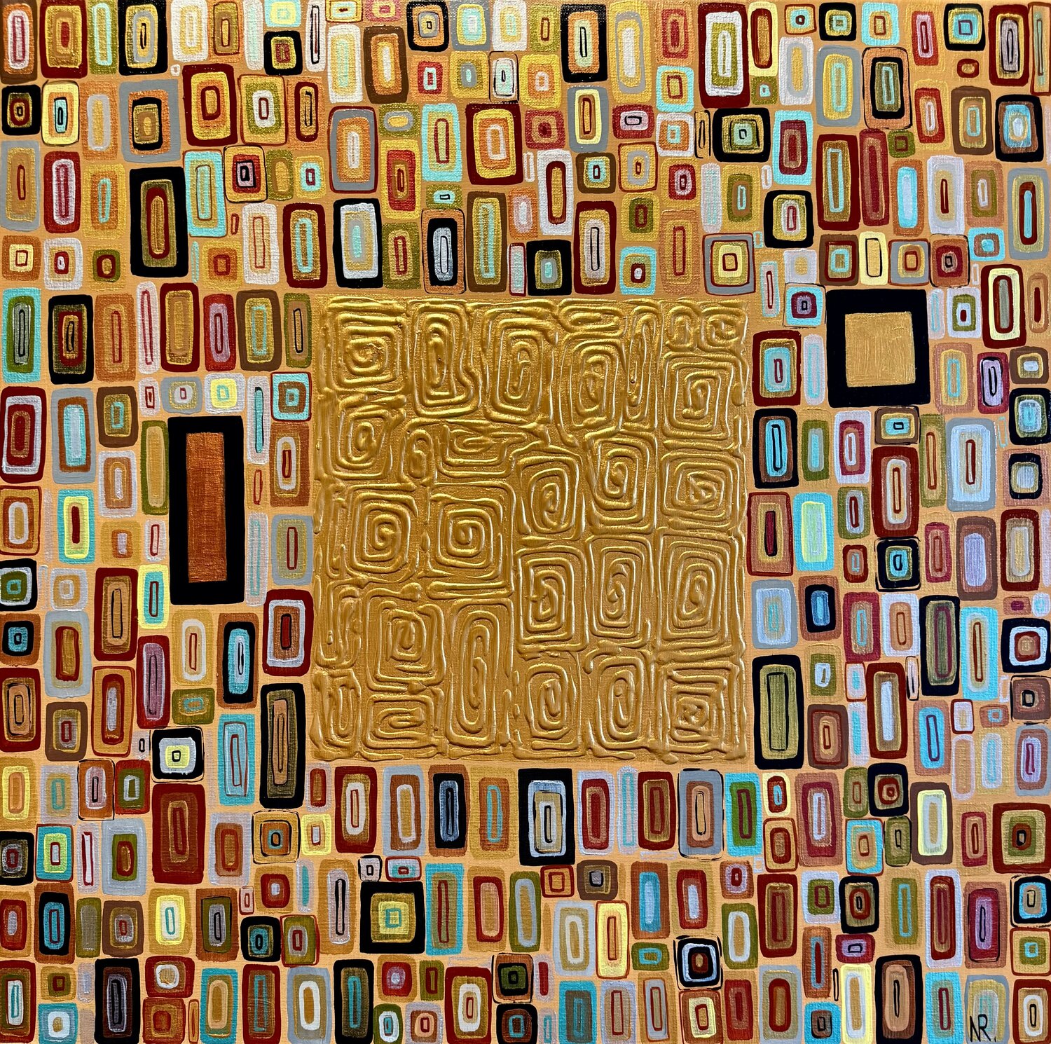 Inspired by Gustav Klimt Nataliya Rozhdestvenskaya Original painting for sale