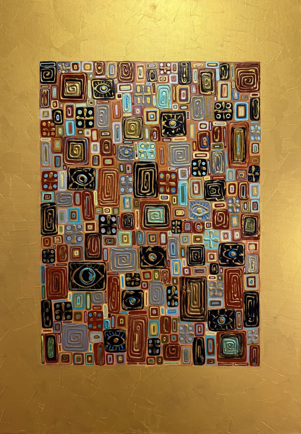 Inspired by Gustav Klimt 100x70 Landscape of the Soul Nataliya Rozhdestvenskaya Original painting for sale