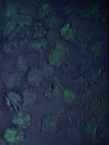 Dark Leaves / system patch. by Maira Rībena, Painting for Sale on Select