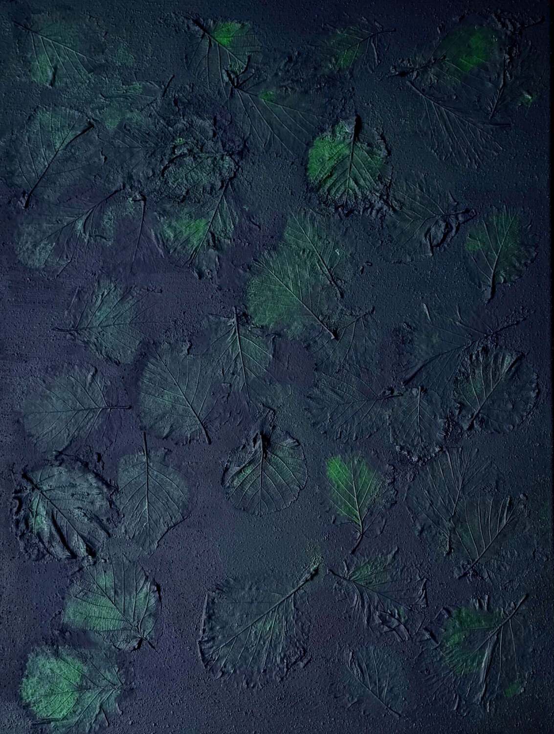 Dark Leaves / system patch. Maira Rībena Original painting for sale