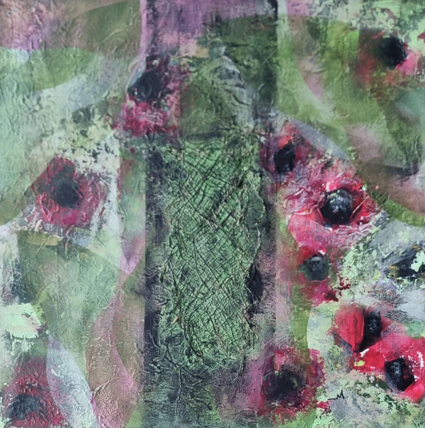 Flower garden. Maira Rībena Original painting for sale