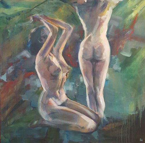 Two sides of the same coin by Chiara Poli, Painting for Sale on Select
