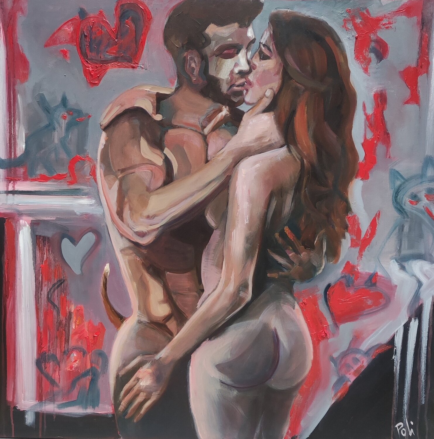 Quando l'amore stringe Chiara Poli Original painting for sale