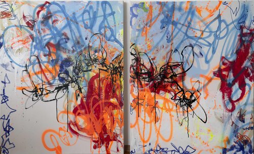 BUILT OF NOISE & BRICKS by Carolyn Kraft, Painting for Sale on Select
