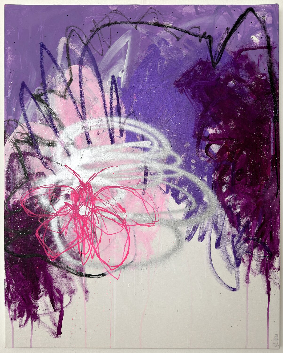 BE THE F*CKING BUTTERFLY Carolyn Kraft Original painting for sale
