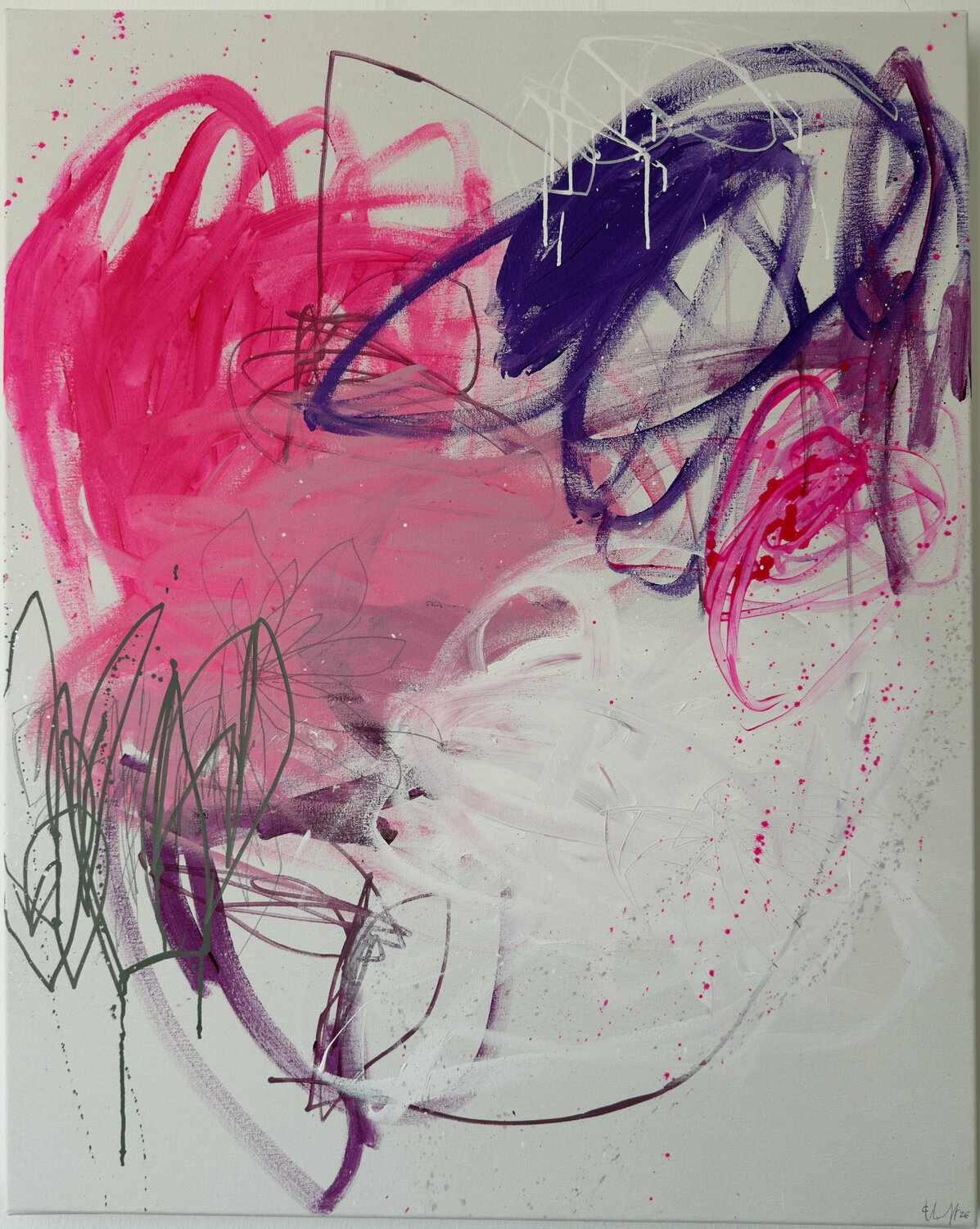BLOOMING RIOT Carolyn Kraft Original painting for sale