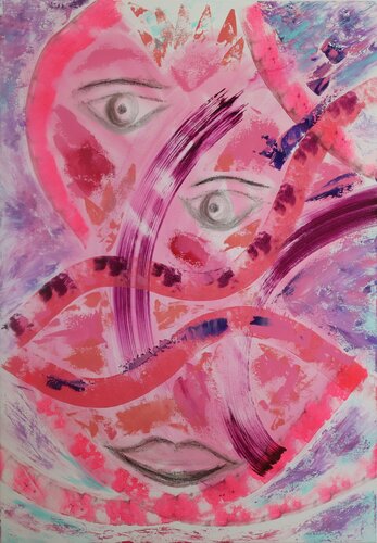Octobre rose by MONIQUE KAWKA, Painting for Sale on Select