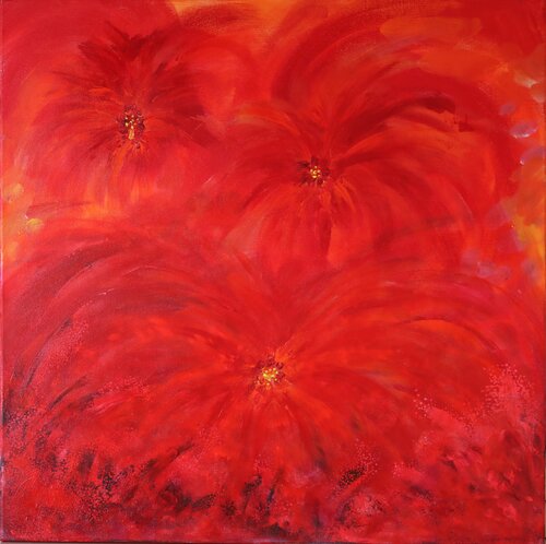 FLEURS DE BRAISE by MONIQUE KAWKA, Painting for Sale on Select