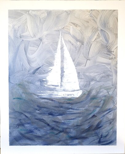 En avant toute ! by MONIQUE KAWKA, Painting for Sale on Select