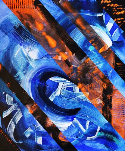 Alternance dimensionnelle by MONIQUE KAWKA, Painting for Sale on Select
