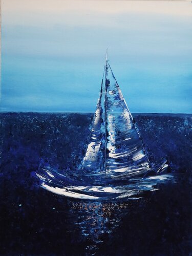Sloop bermudien by MONIQUE KAWKA, Painting for Sale on Select