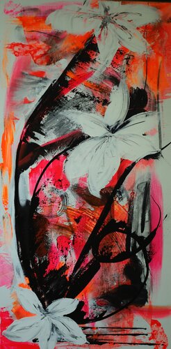 Fleurs de Tiaré by MONIQUE KAWKA, Painting for Sale on Select