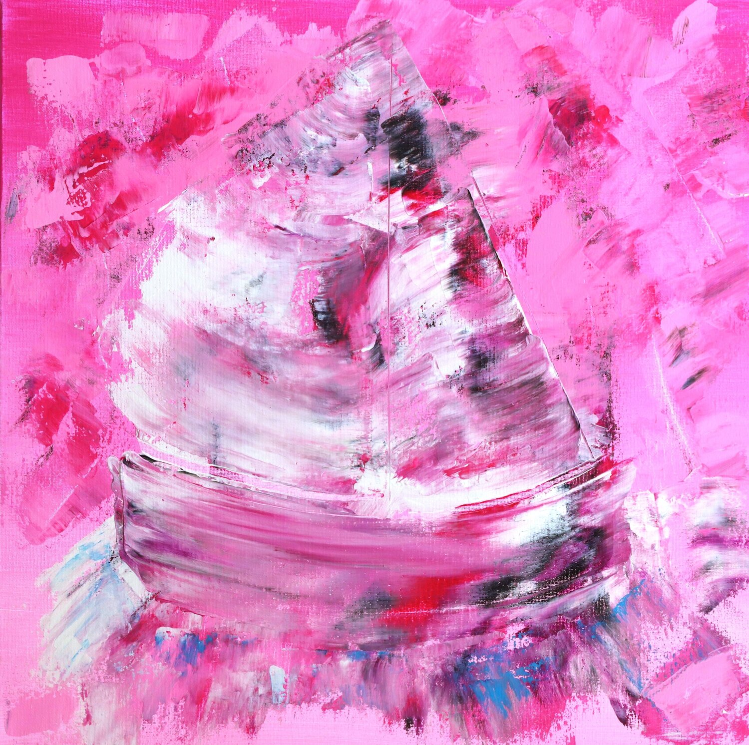 Bateau d'Anniversaire MONIQUE KAWKA Original painting for sale