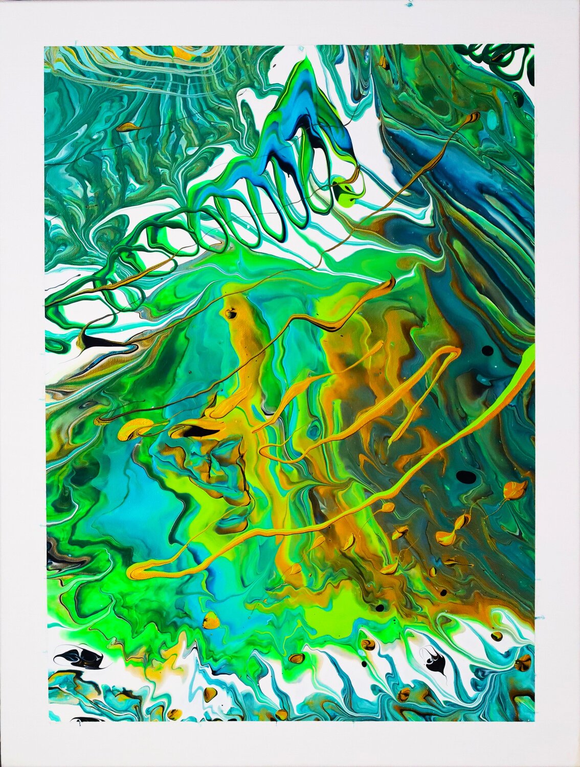 Qu'elle est verte ma vallée! MONIQUE KAWKA Original painting for sale