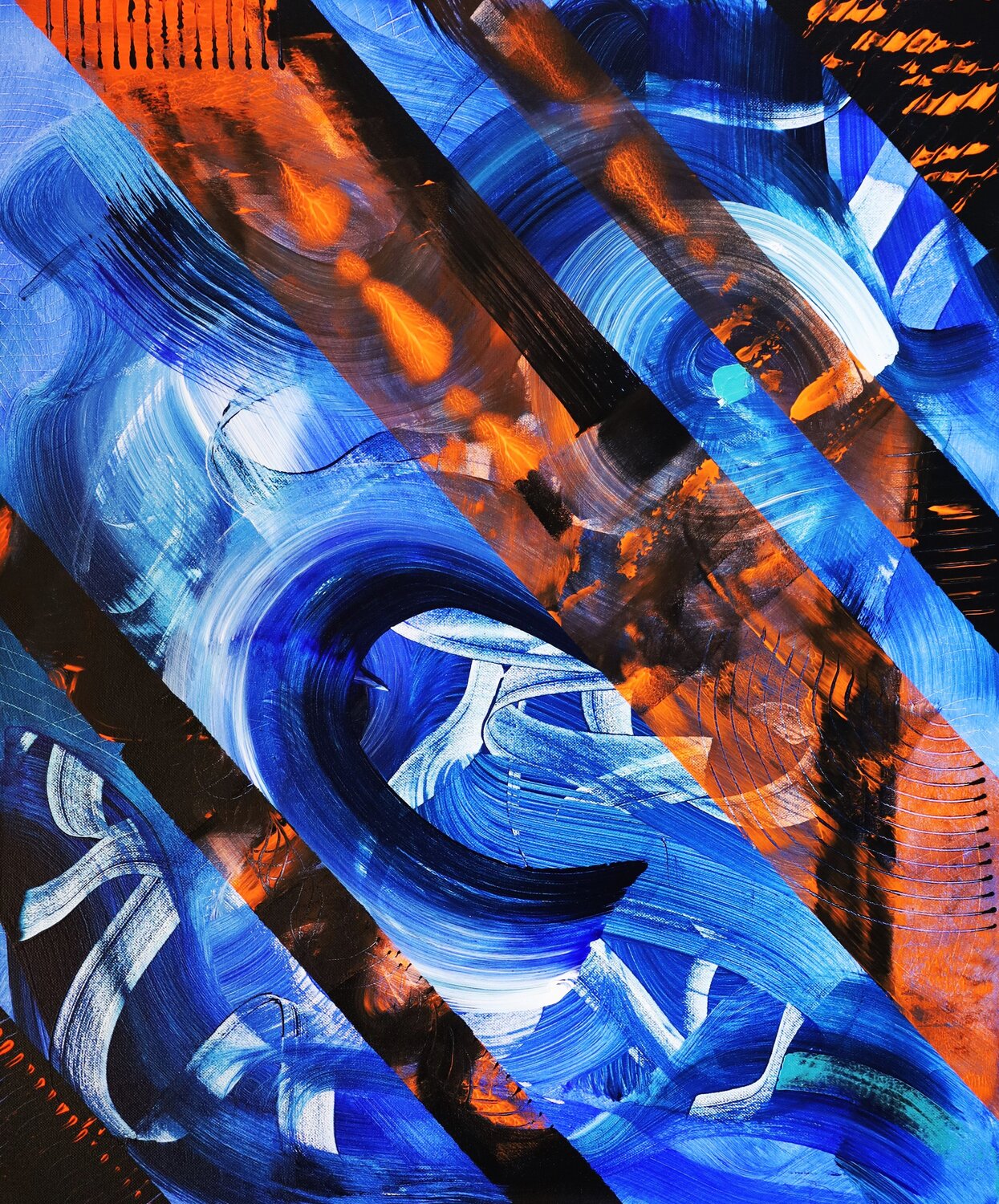 Alternance dimensionnelle MONIQUE KAWKA Original painting for sale