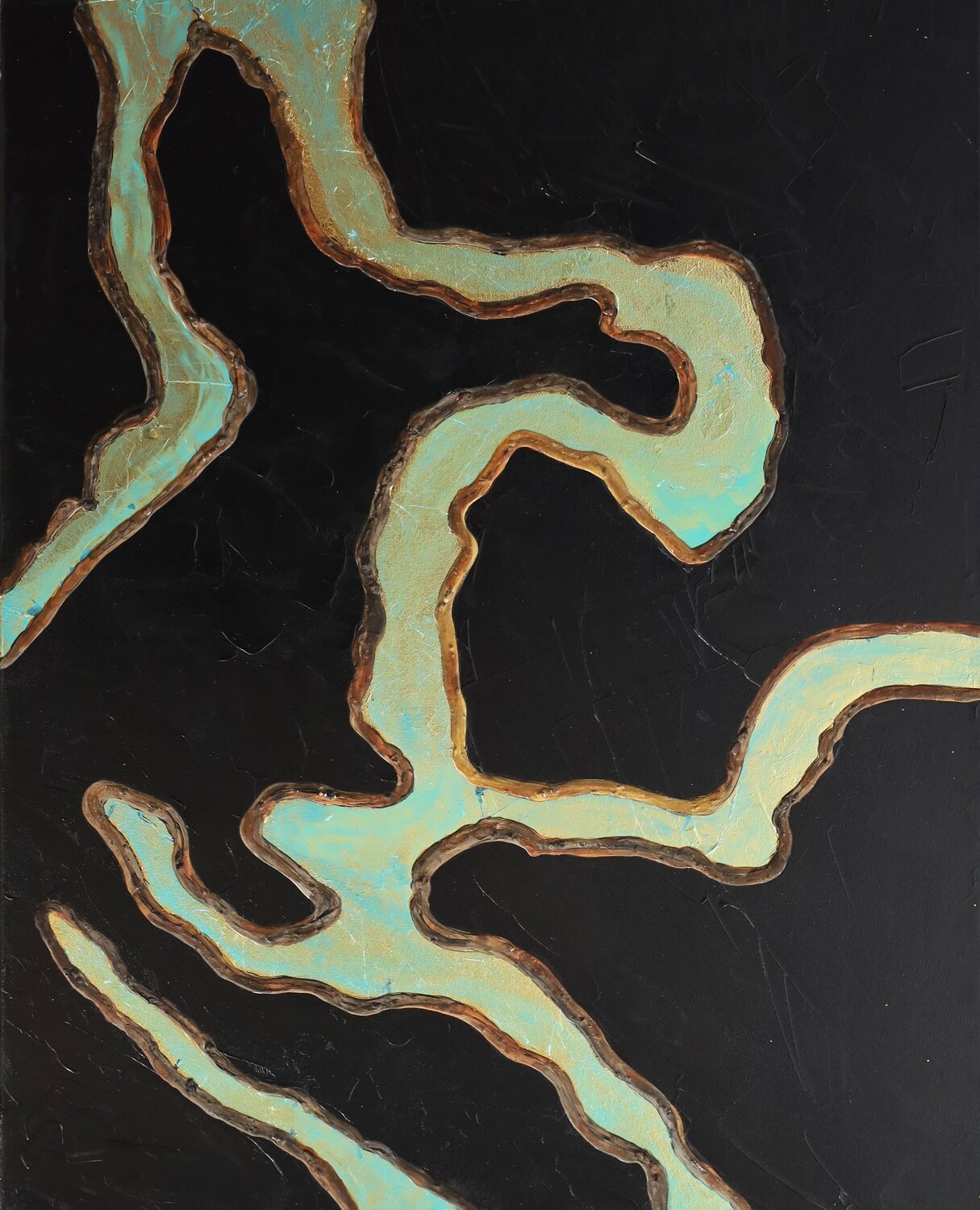 La rivière indomptée MONIQUE KAWKA Original painting for sale