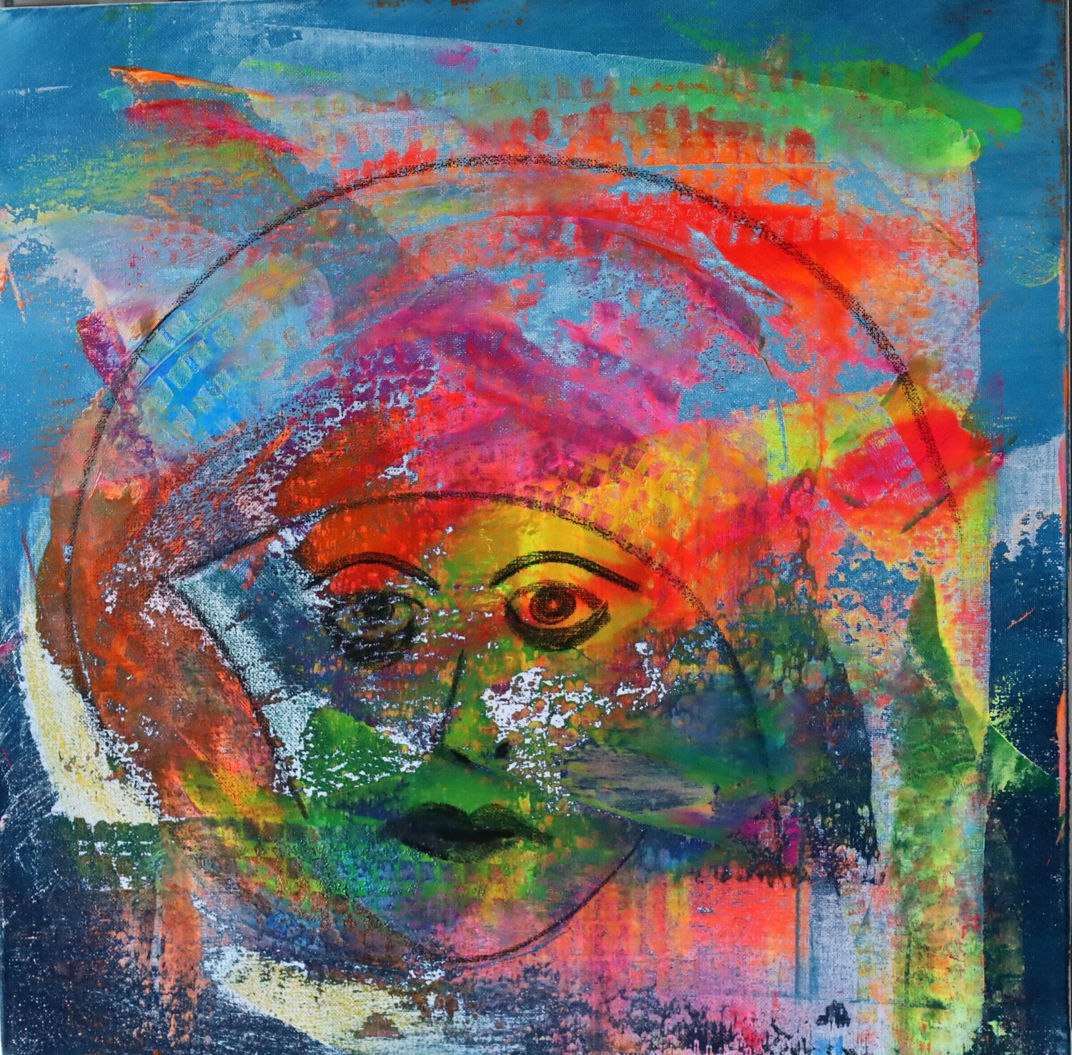 Femme du monde - MONIQUE KAWKA Original painting for sale