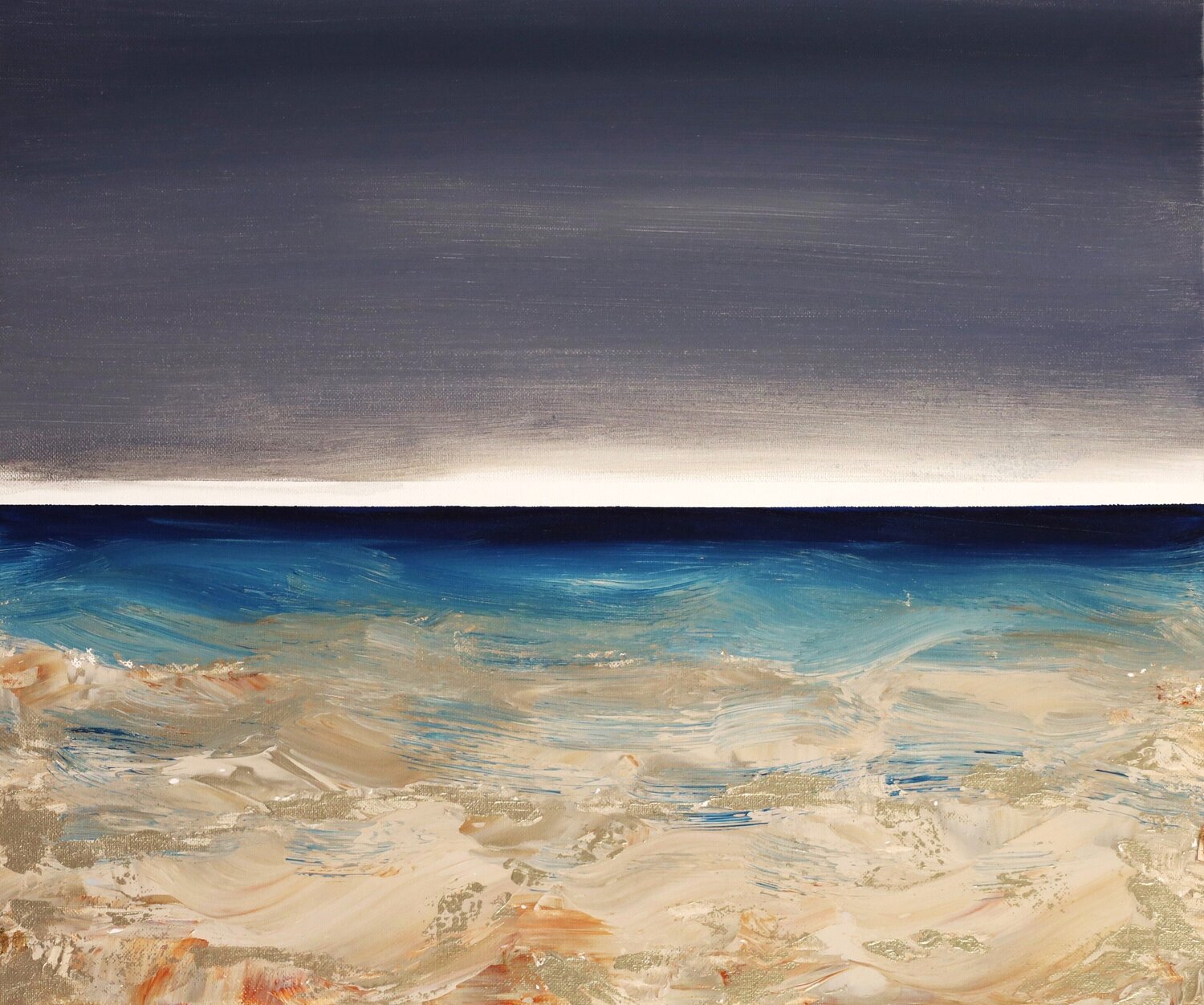 Et dans le lointain, le jour. MONIQUE KAWKA Original painting for sale