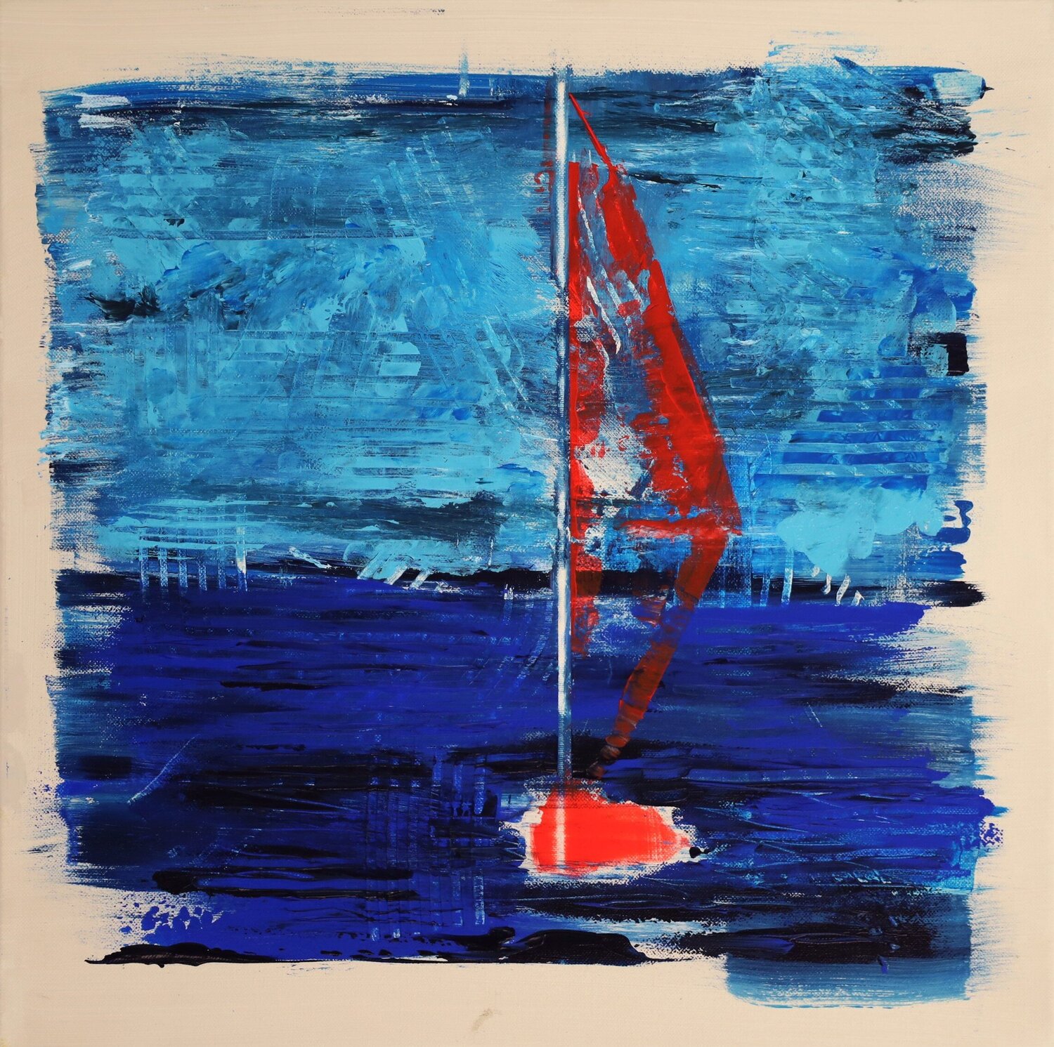 En apnée MONIQUE KAWKA Original painting for sale