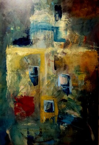 La casa ferita by Roberto Broggi, Painting for Sale on Select