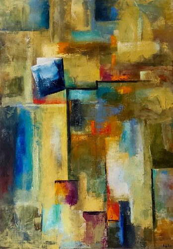 Diserzione geometrica by Roberto Broggi, Painting for Sale on Select