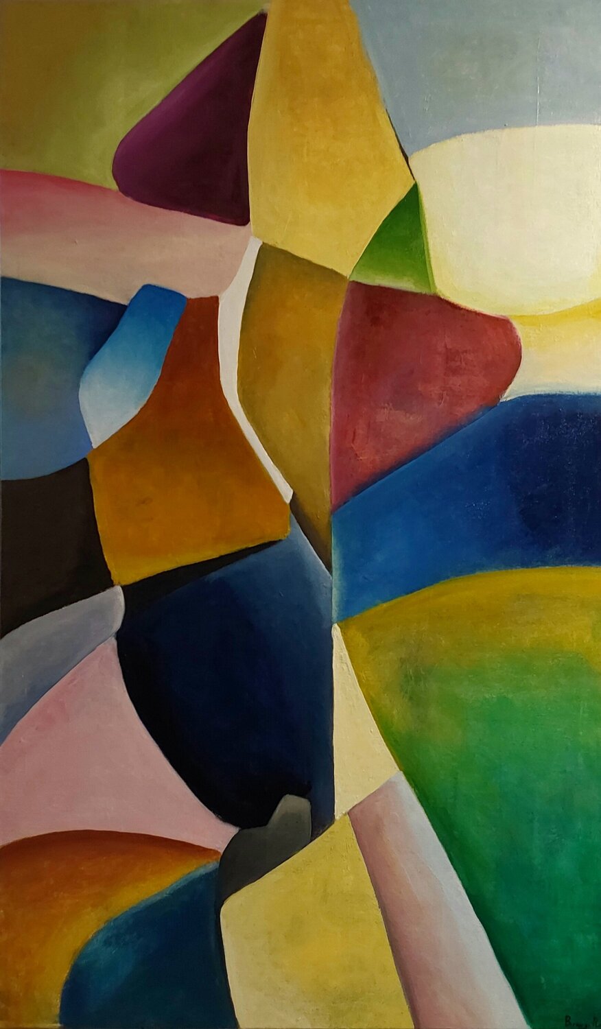 Geometrie autunnali  n 1 Roberto Broggi Original painting for sale