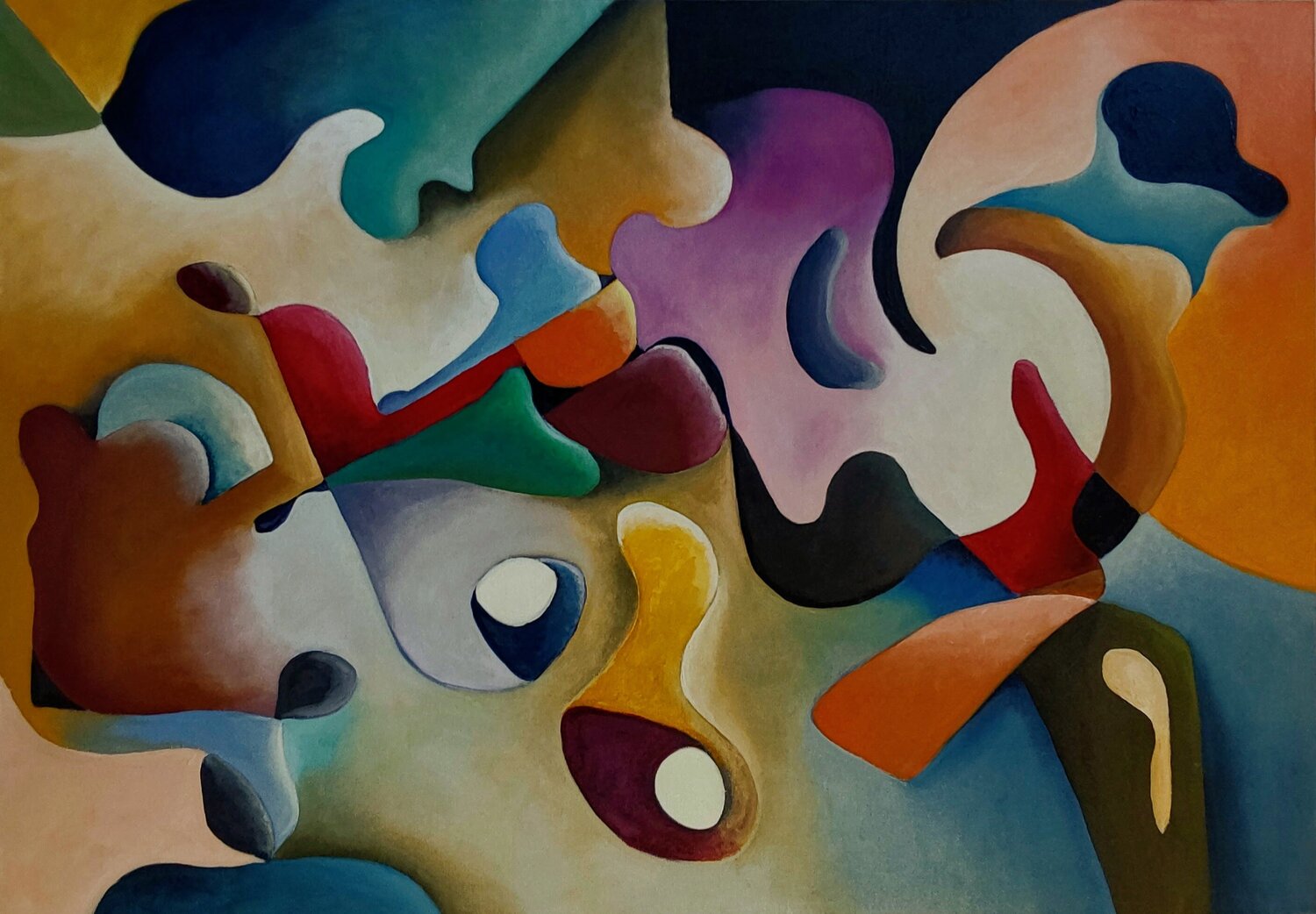 The soft Machine n°2 Roberto Broggi Original painting for sale