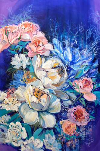 Bohemian roses by Jana Magdova, Painting for Sale on Select